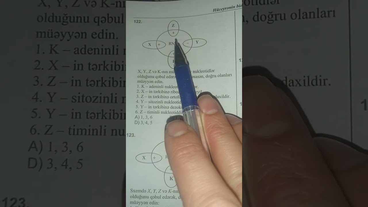 Biologiya 2025 DİM test  II hissə.Hüceyrənin qeyri -üzvi və üzvi tərkibi.Biopolimerlər test 114-139