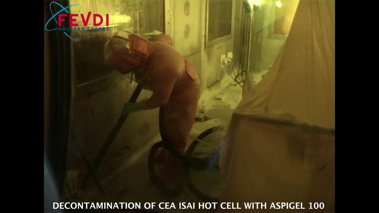 Decontamination ASPIGEL 100 of CEA ISAI hot cell FEVDI