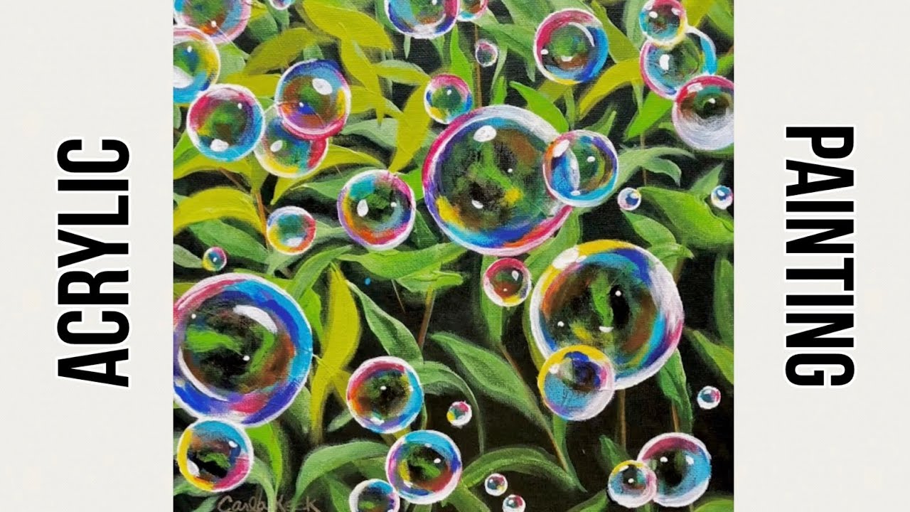 How to paint bubbles with step by step instructions #acrylicpainting