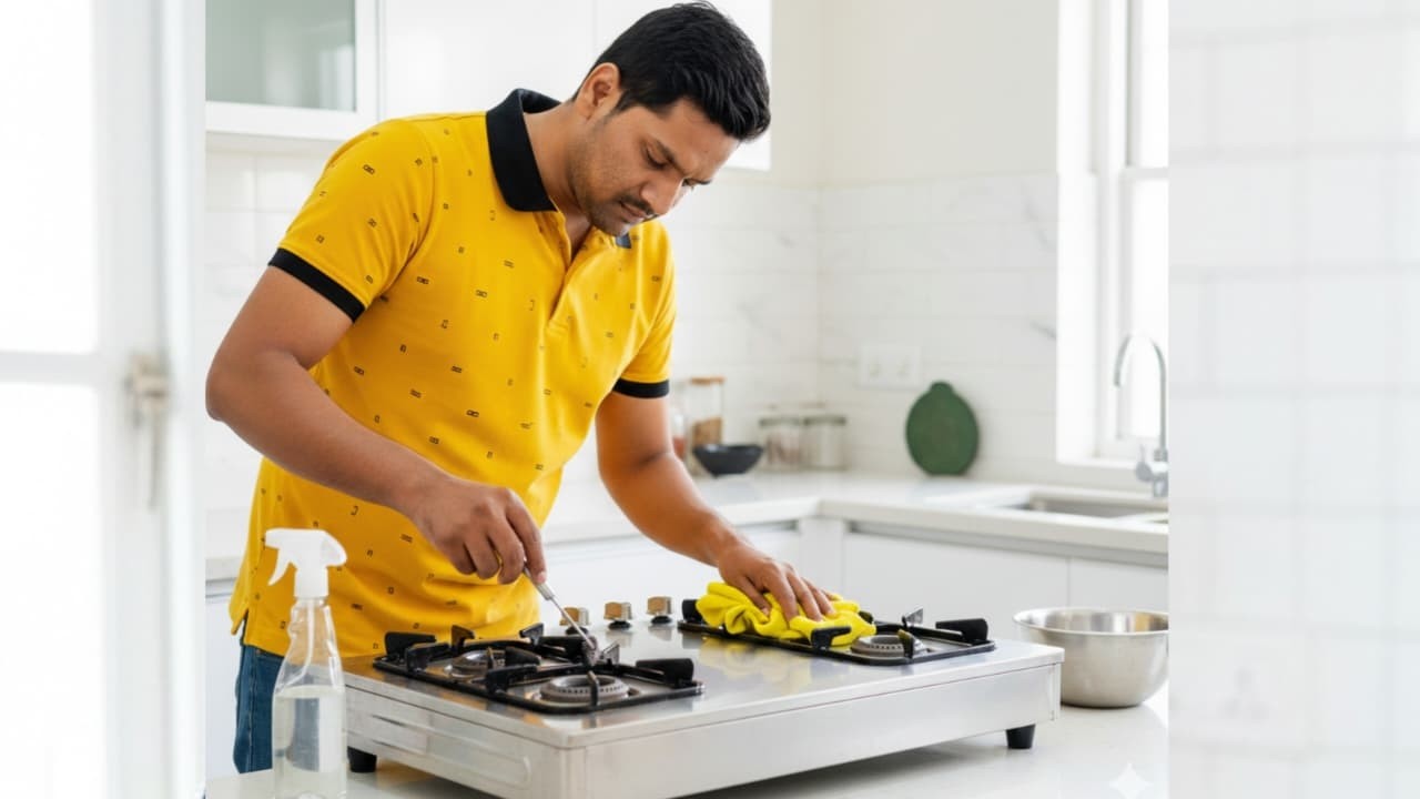 Ghar Ke Gas Chulhe Ki Service Kiya 🤭