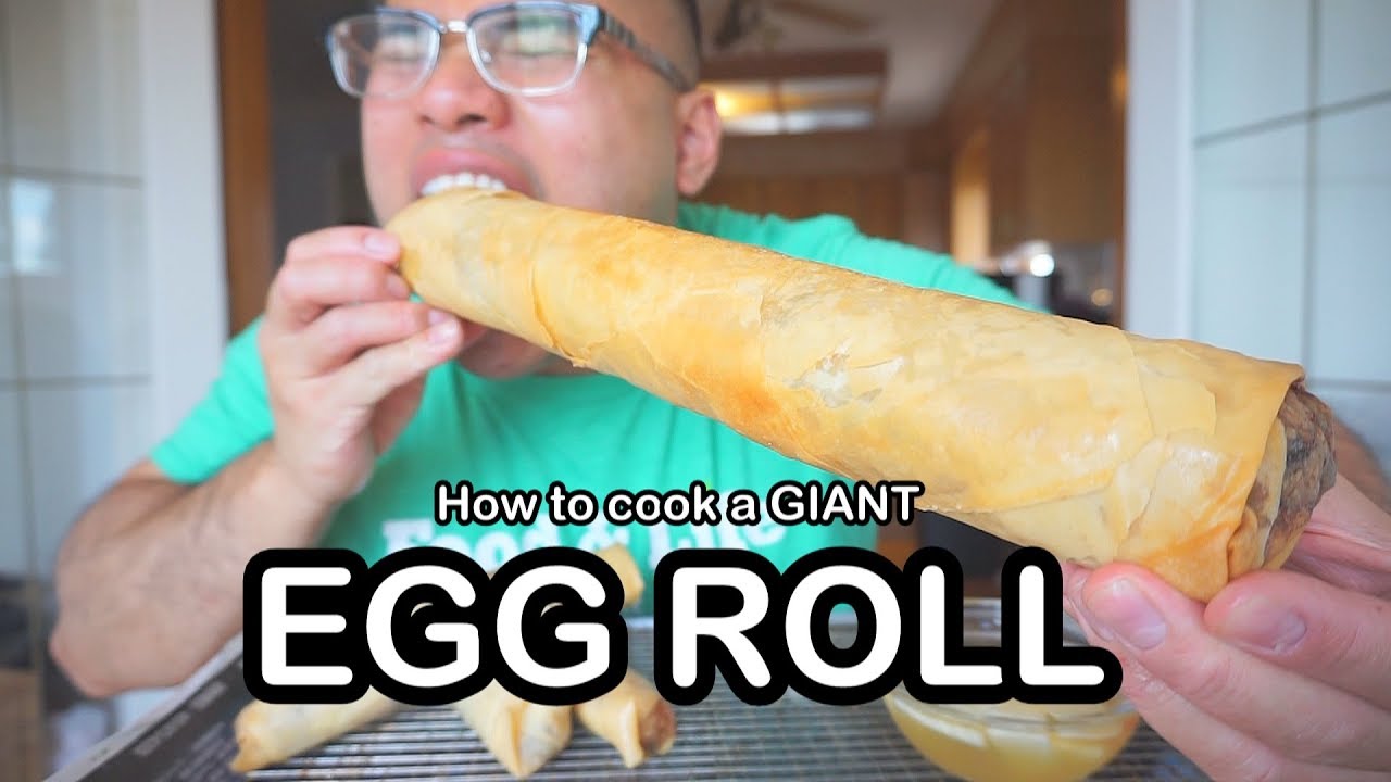 How to cook a GIANT EGG ROLL