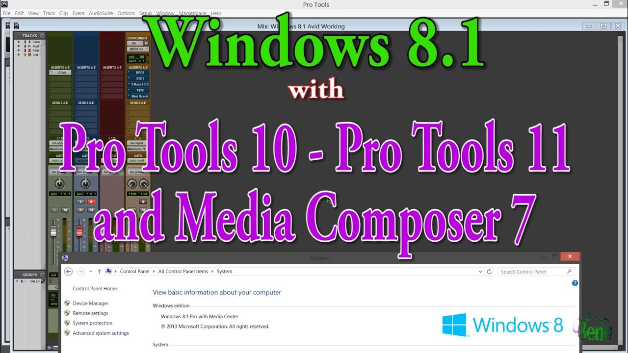 Windows 8.1 - Pro Tools and Media Composer