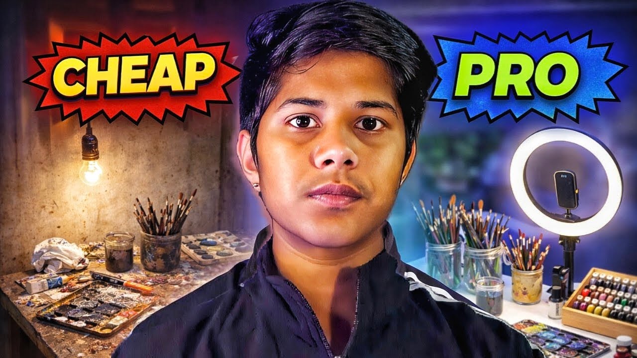 How to setup art table with ring light || cheap v/s pro💎 ll 