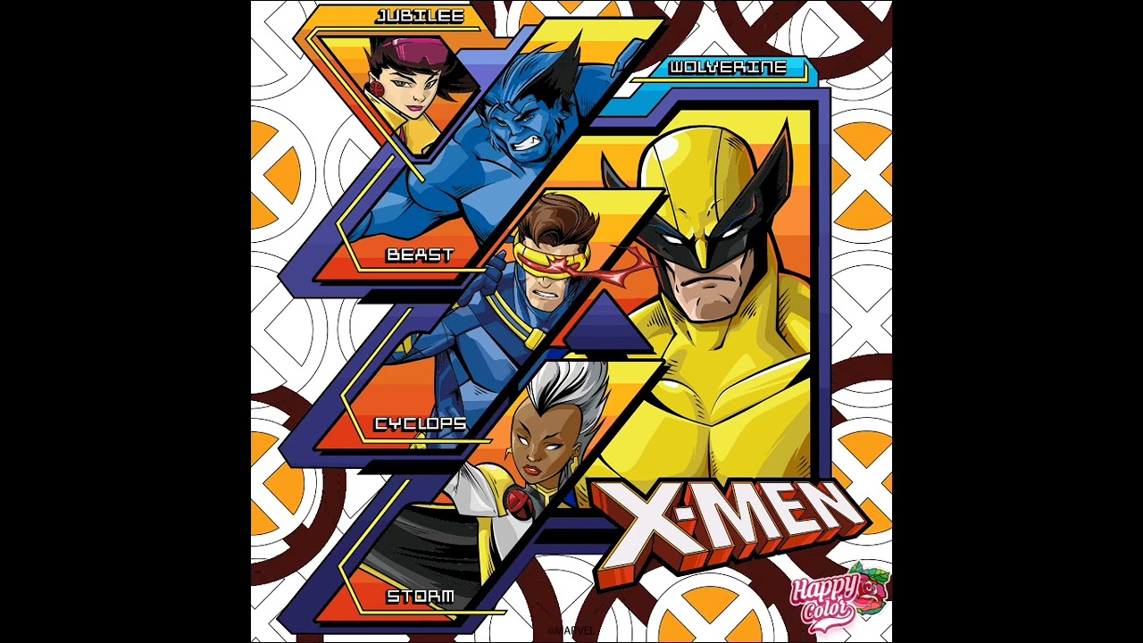 Happy Color By Number - Meet The X-Men Characters (Marvel Pics) Blend Pics