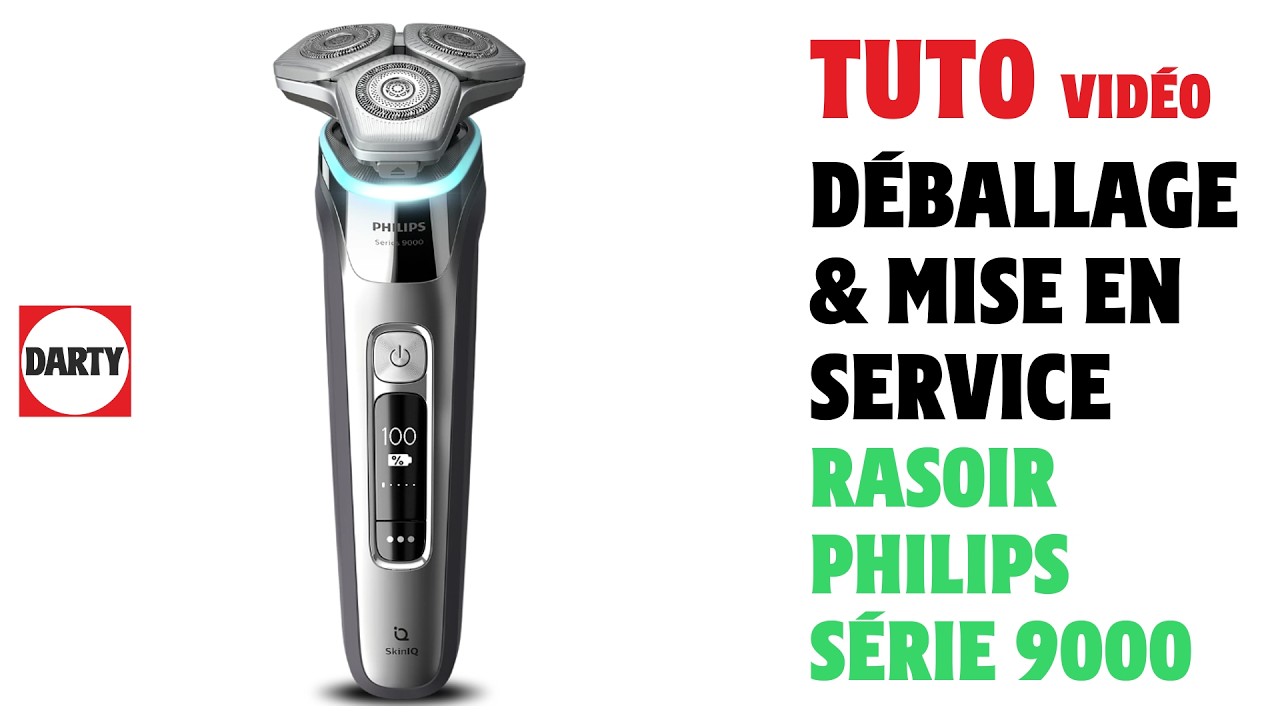 Déballage et mise en service du rasoir Philips Série 9000