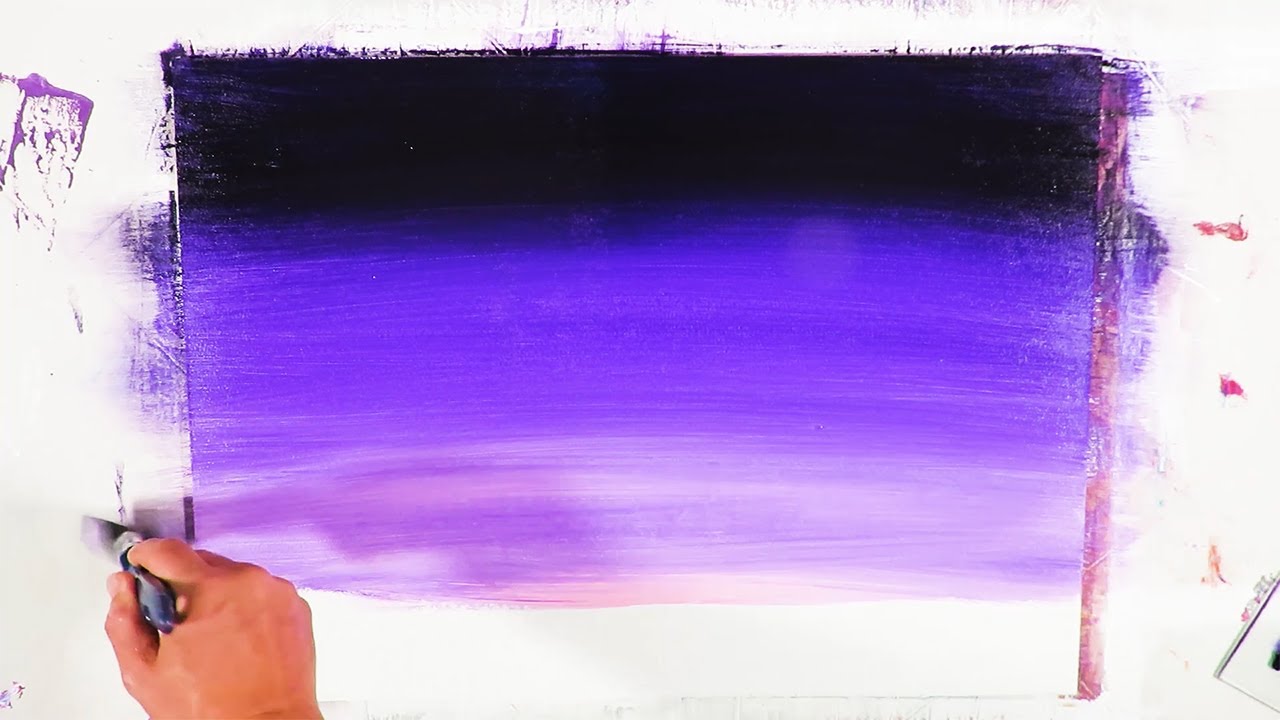 How To Blend Pink And Purple Paint Like Oil Paint Narrated Demonstration