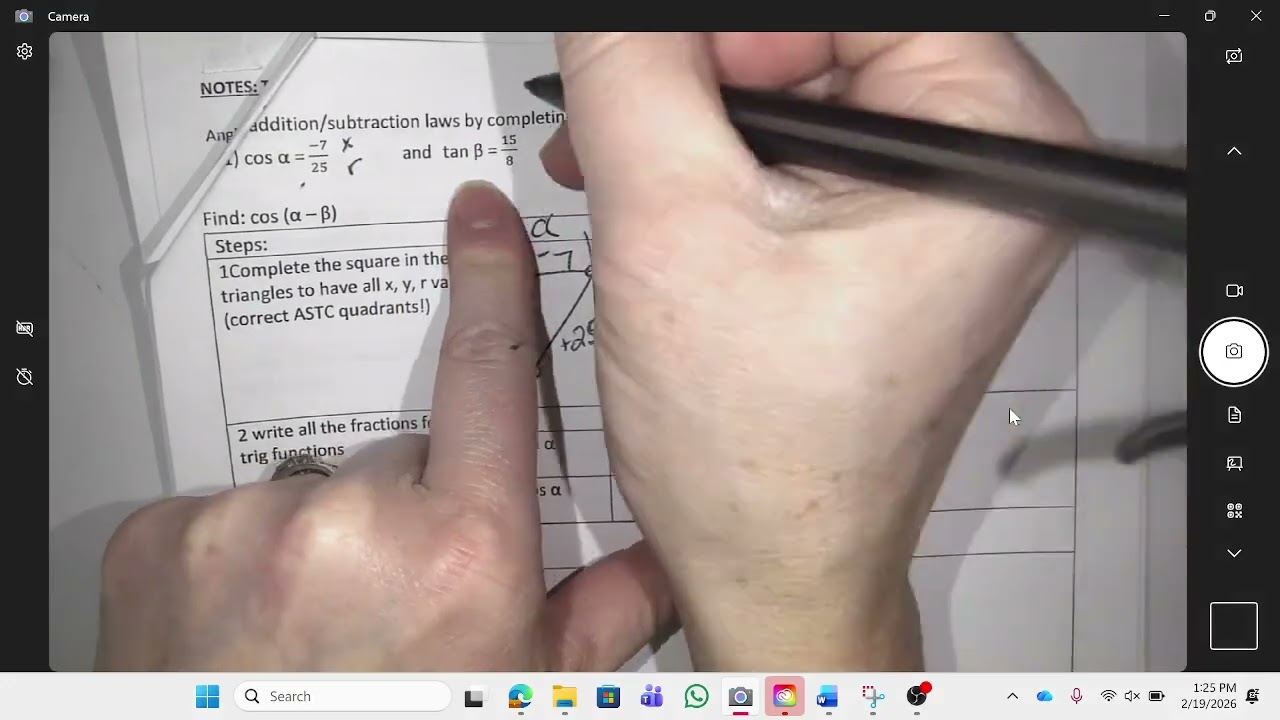 double and angle add subtract formulas using non unit circle trig values