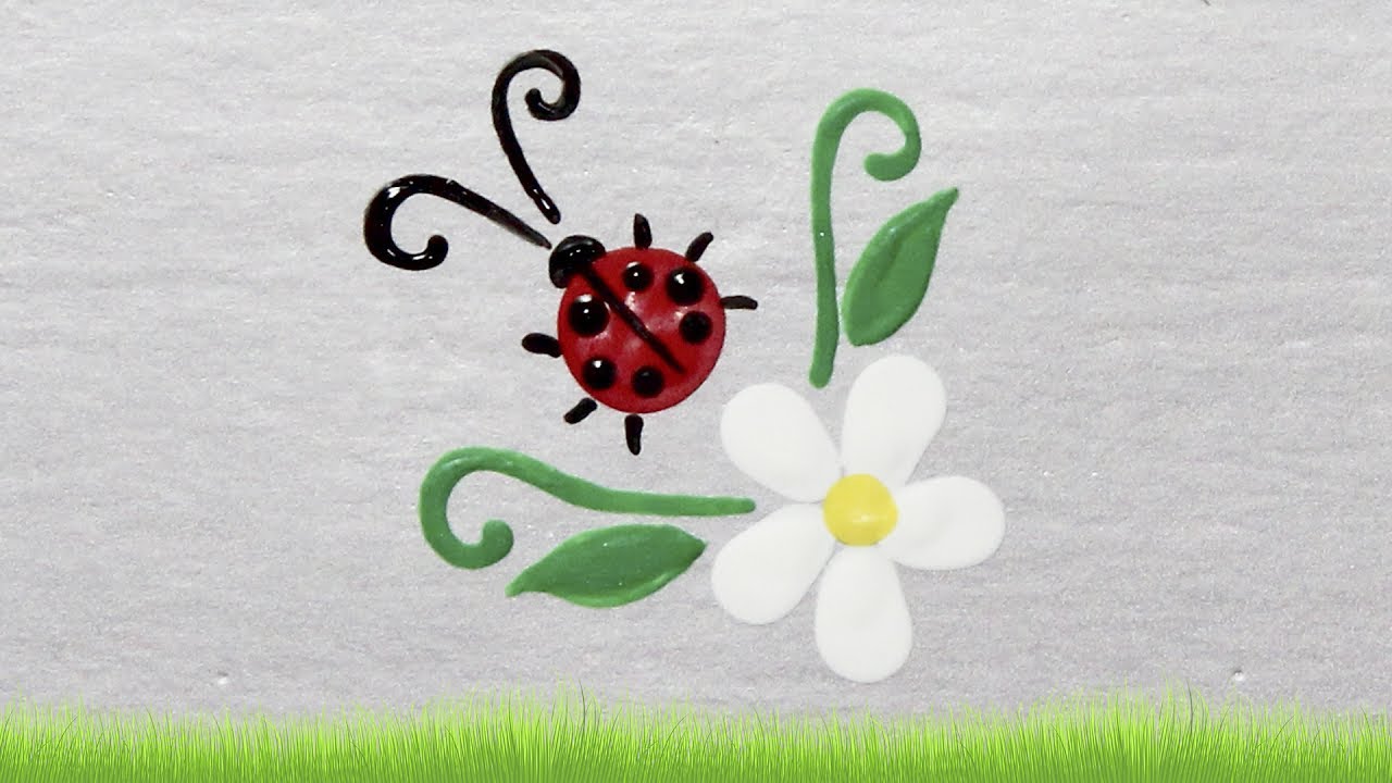 COMO DESENHAR JOANINHA + FLOR ‹ Unhas da Lalá ›