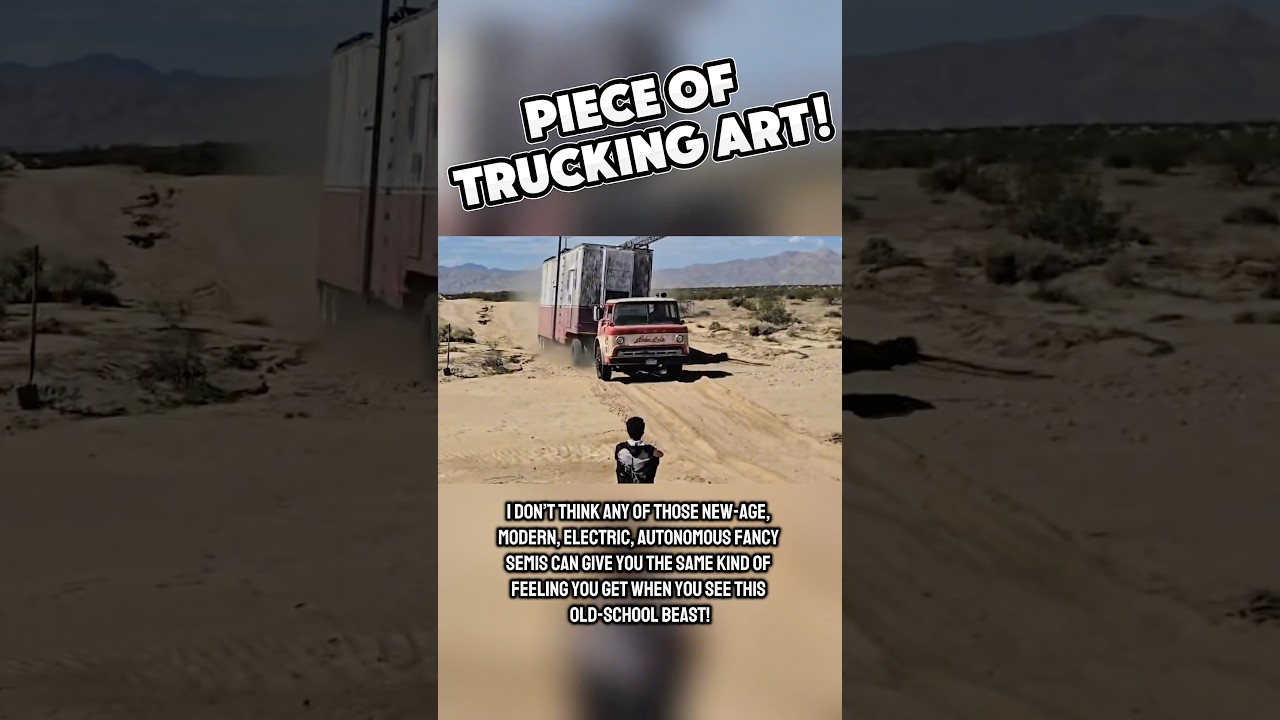 Old school semi truck- piece of trucking art 😃👍 #cabover #longnose #retrotruck #classictrucks