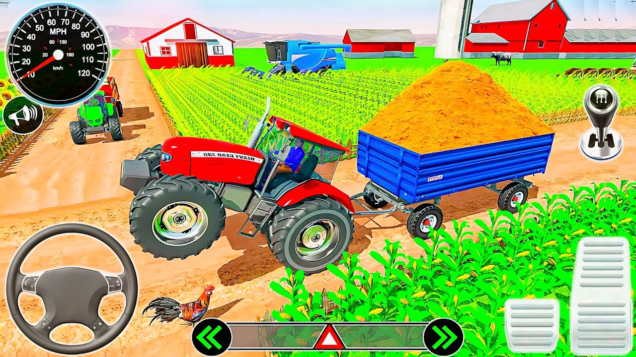 Modern Tractor Farming Driving Simulator 3D - New Tractor Games - Android  Gameplay 
