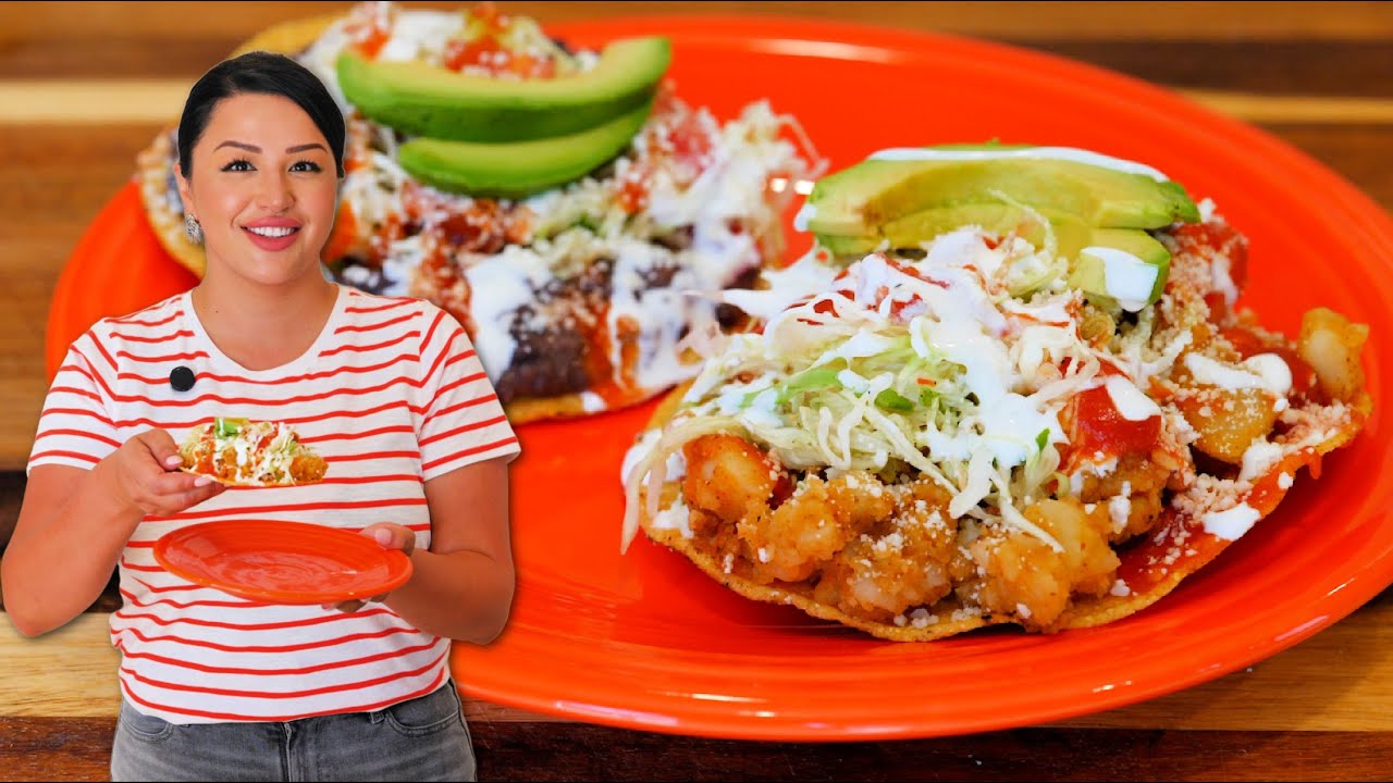 Mexican Potato & Beans Tostada Recipe, Perfect for a Cheap Quick & Easy meal!