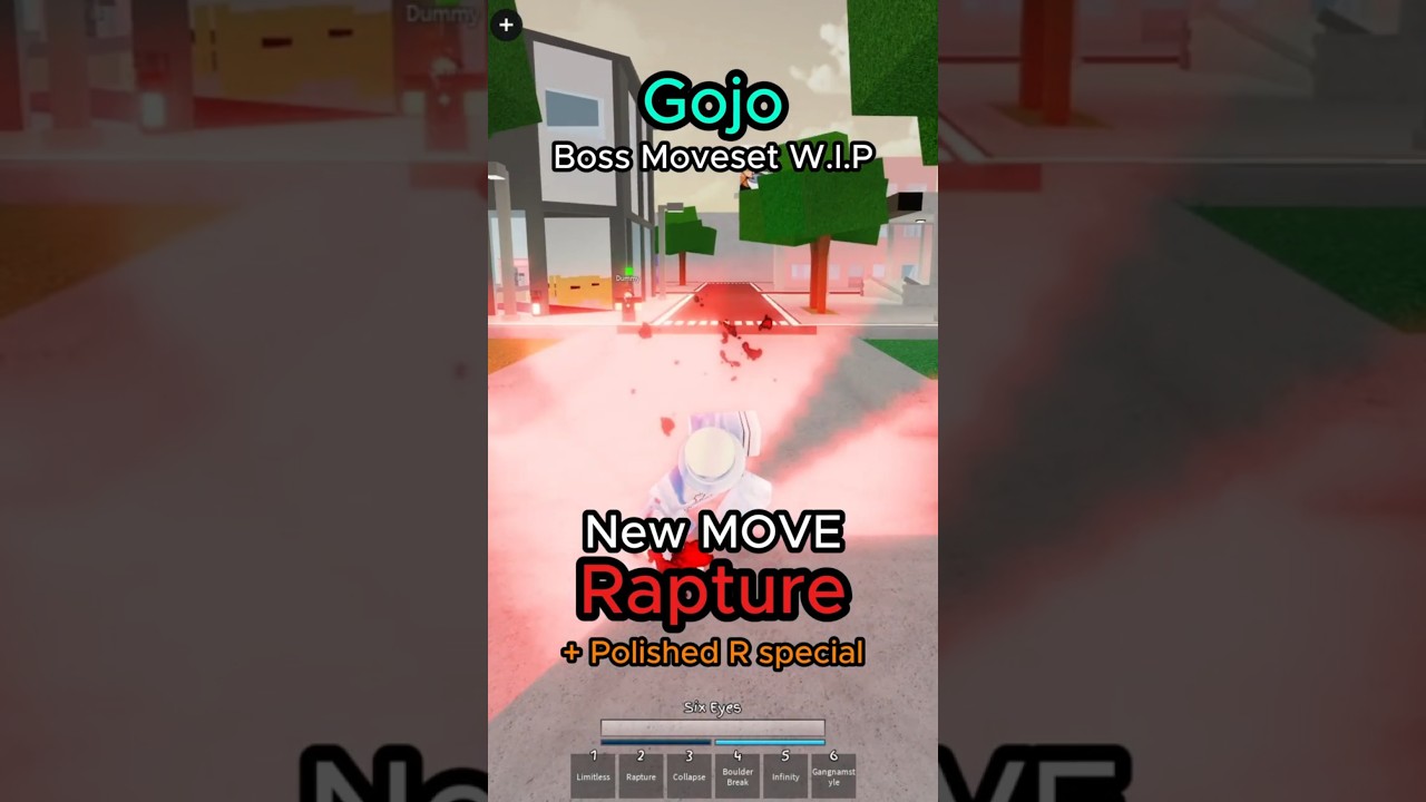 (NEW MOVE) Gojo Boss Moveset W.I.P #jjs #roblox #gojo #anime #moveset