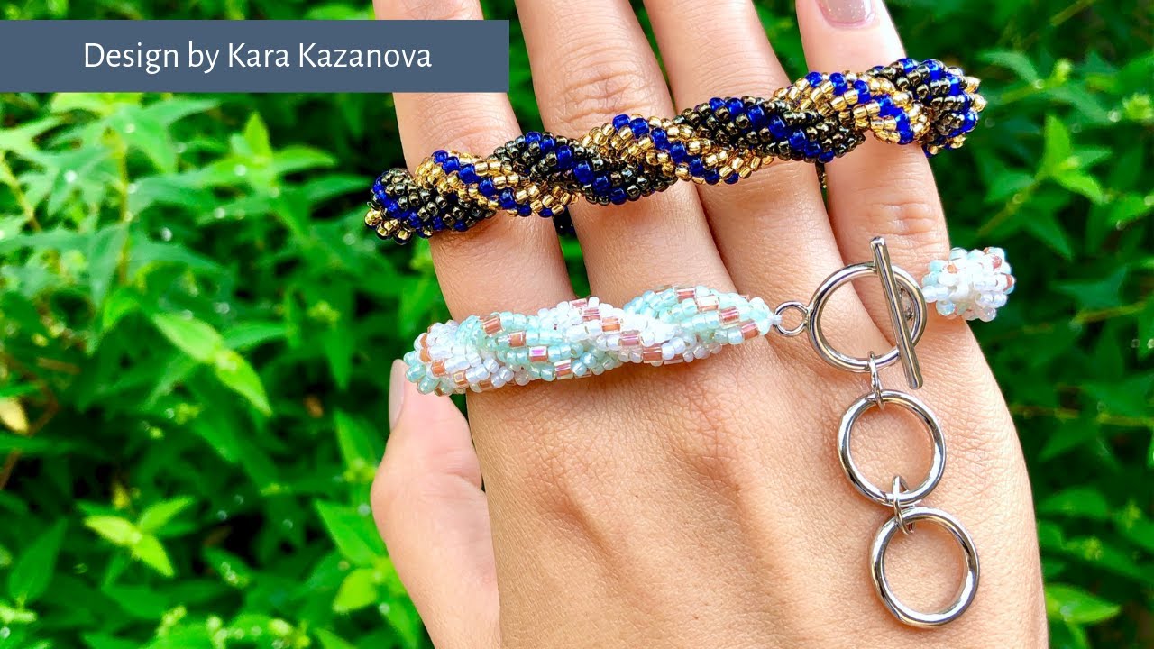 Double Spiral bracelet tutorial | Spiral stitch | Beaded Bracelet