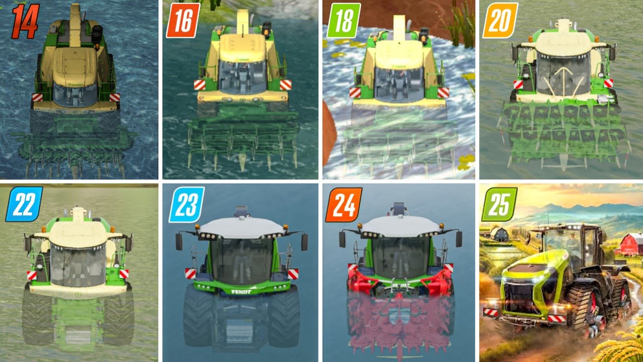 Fs14 vs Fs16 vs Fs18 vs Fs20 vs Fs22 vs Fs23 vs Fs24 vs Fs25 | Water Compare Gameplay | Timelapse