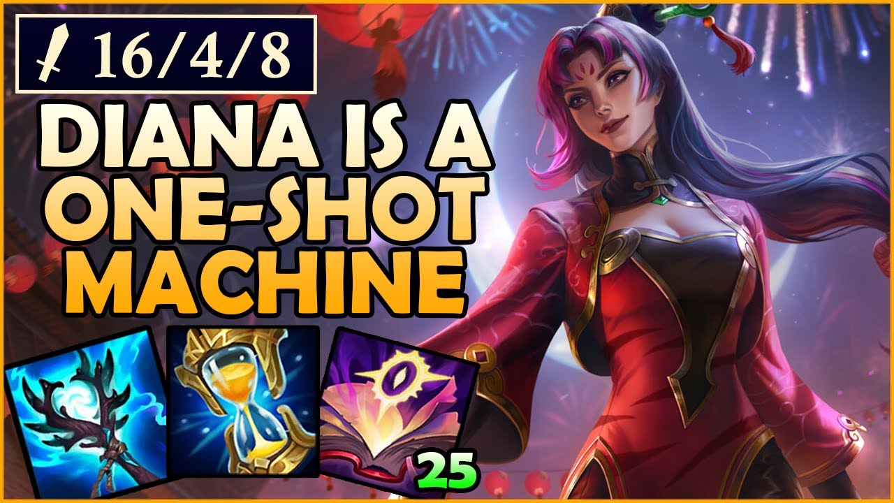ONE SHOTTING EVEN WITH ZHONYAS RUSH - Diana vs Zed Mid - League of Legends Season 14 Gameplay
