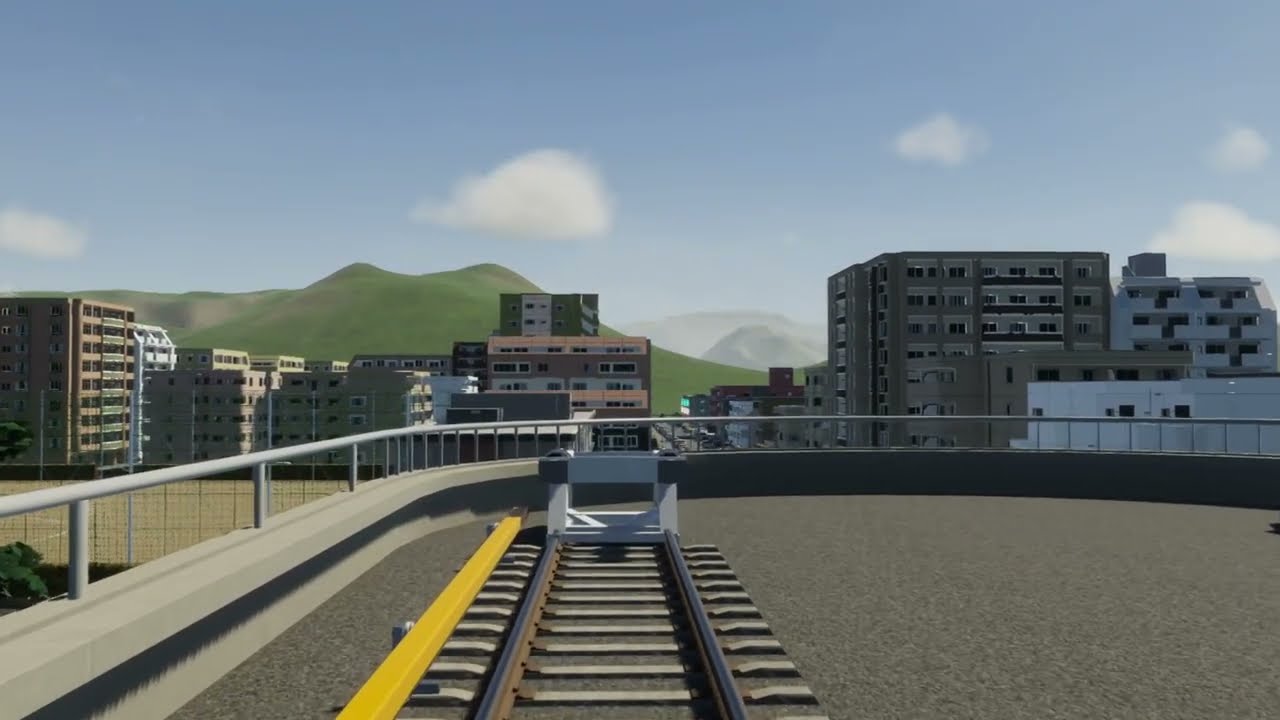 First person POV train ride | Cities Skylines 2