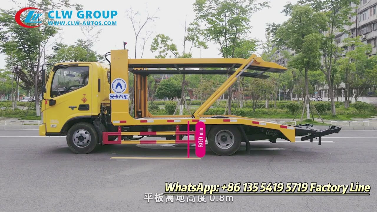 FOTON AUMARK 5Tons Car Carrier Road Wrecker Truck One truck Tow three Cars-Working Show!