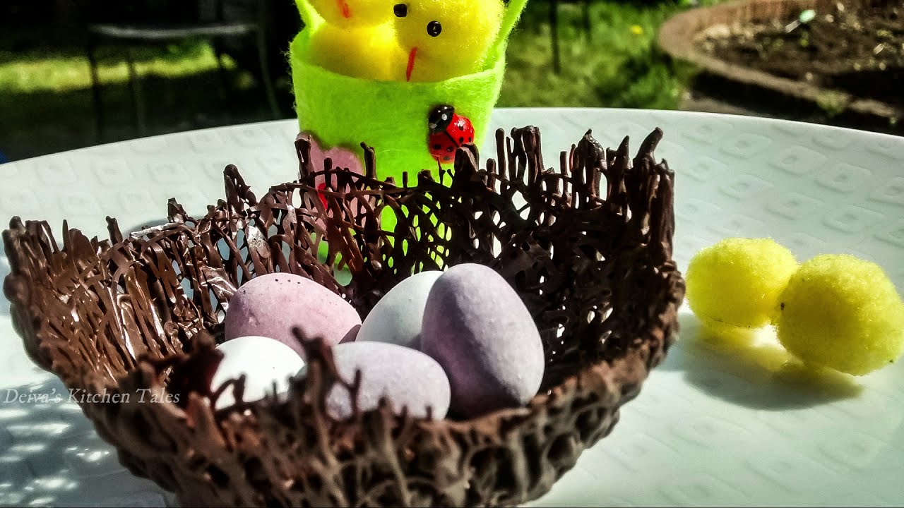 How to make Edible Chocolate Nest | Chocolate Nests for Easter | Easter bird Nest /Kids Recipe