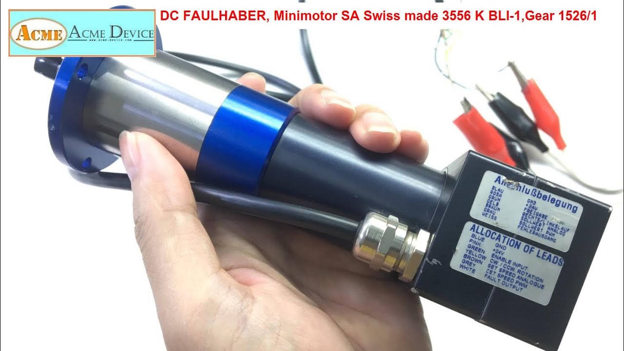 เทสรัน DC FAULHABER, Minimotor SA Swiss made 3556 K BLI-1,Gear 1526/1