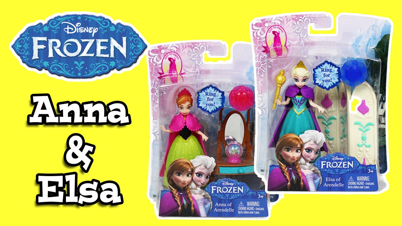 Disney Frozen Anna & Elsa Clip On Dress Figures