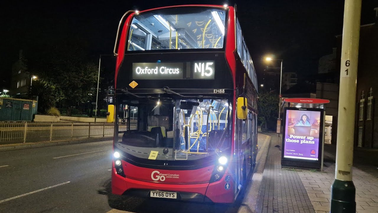 FULL JOURNEY | LONDON BUS N15 OXFORD CIRCUS - ROMFORD MARKET (YY66OYS) EH88