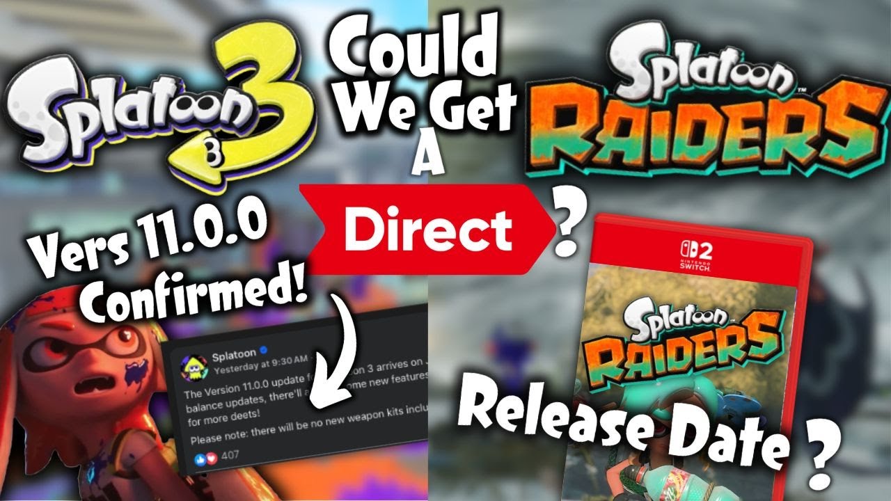 Возможно ли скорое проведение прямой трансляции по Splatoon? Обновление 11.0 подтверждено на 29 я...