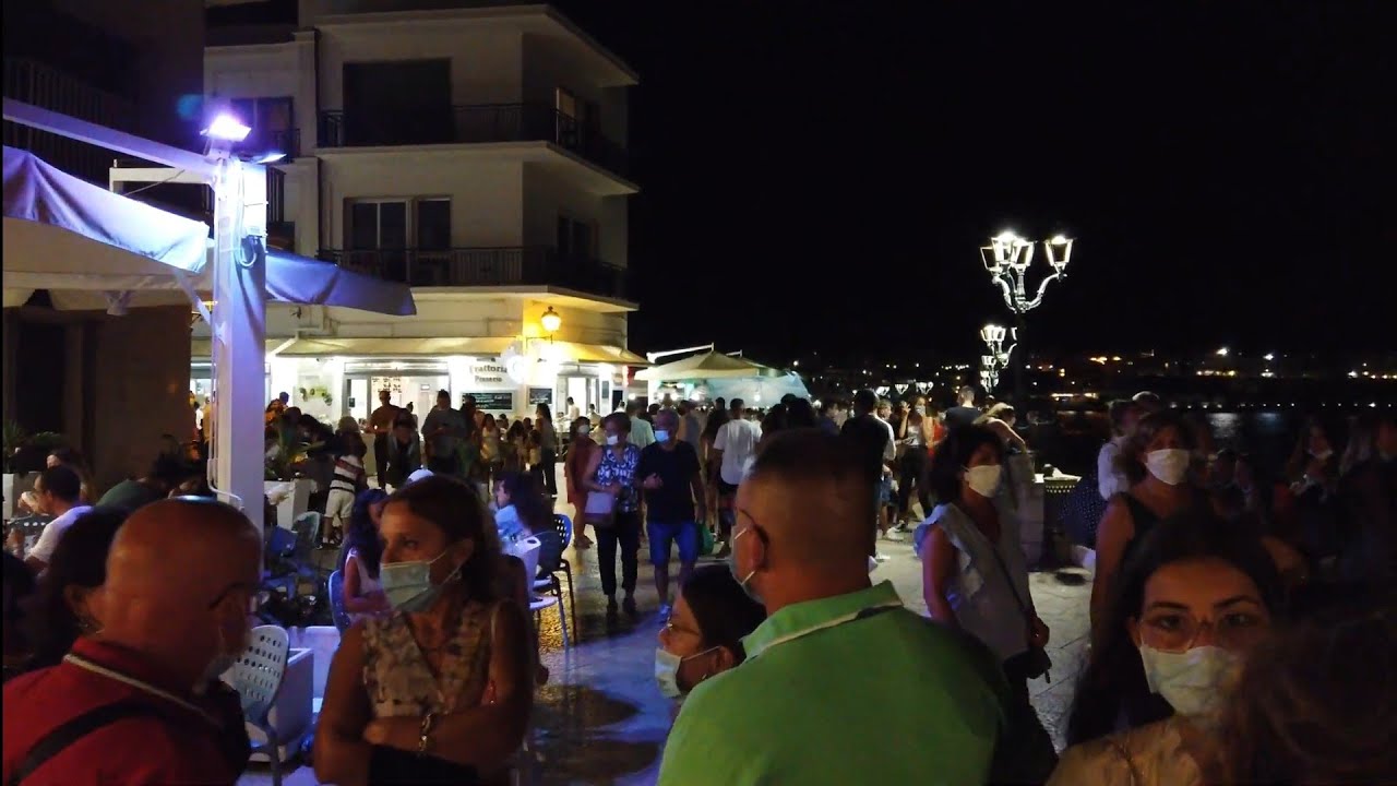 4K Night Walk - Otranto, Lecce, Italy 