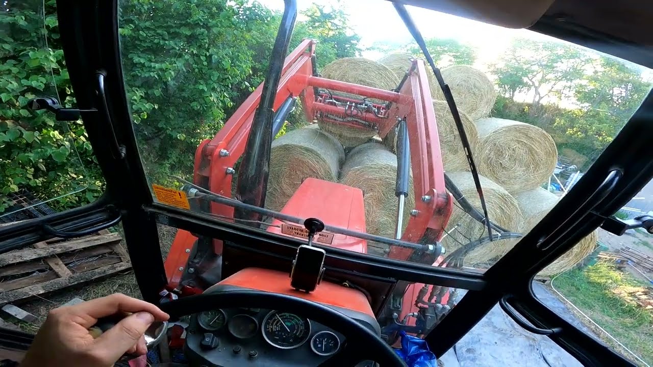 ZetorVlog-18-22/Zetor 7745/nakladač Wolmet 4,3/Stohovaní kulatých balíků/GoPro