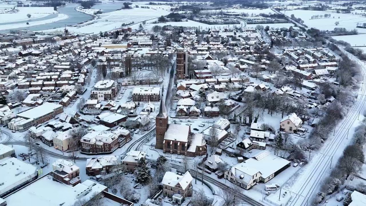 Winterse plaatjes boven Olst 4-1-2026 #olst #drone #sneeuw #winter 