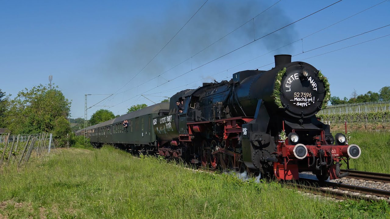Abschiedsfahrten der 52 7596 - ... mach`s gut 