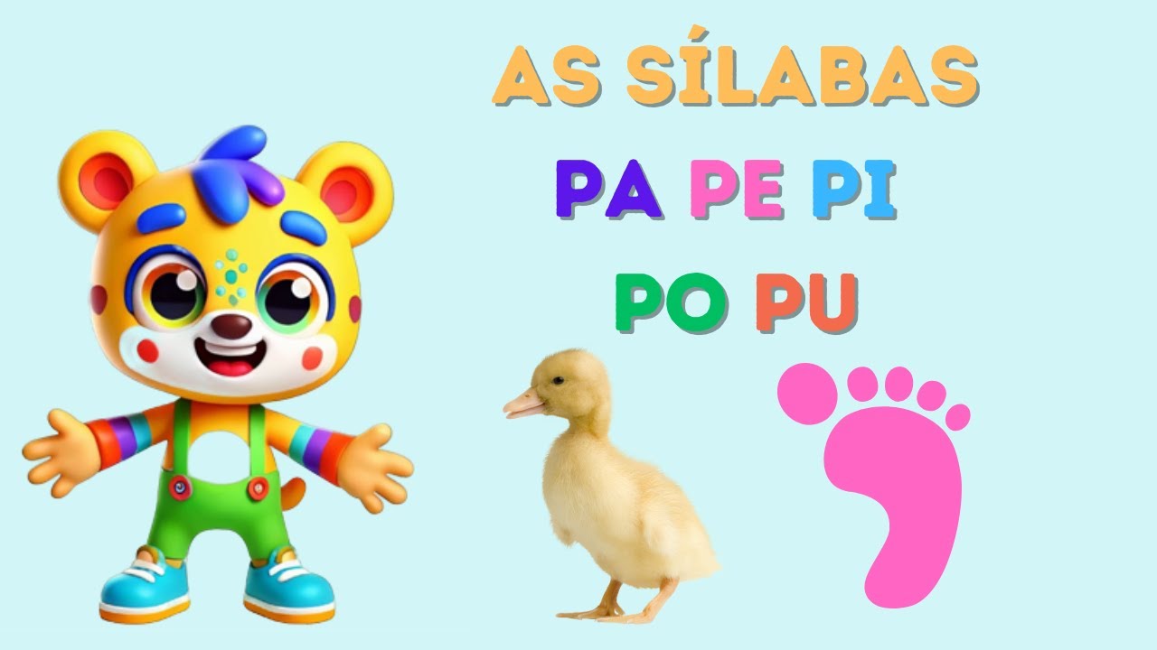 Sílabas Pa Pe Pi Po Pu em Português de Portugal🌈 | Vídeos Educativos para Crianças