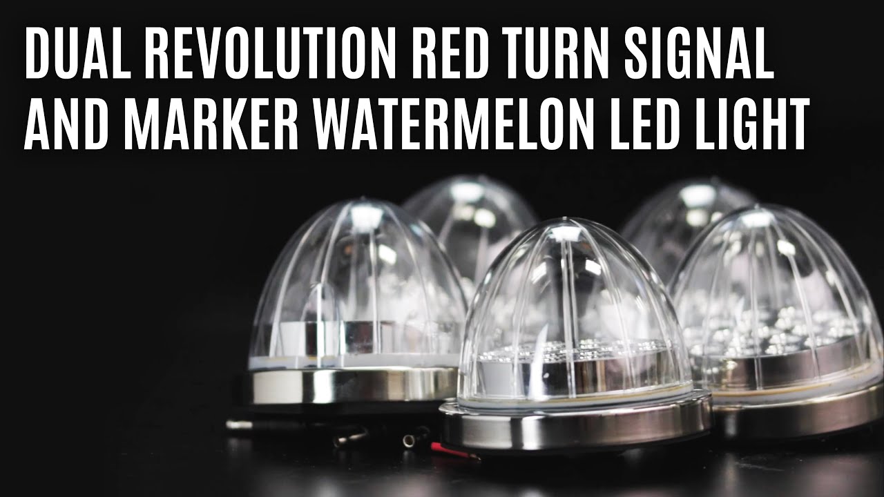 Dual Revolution Red Turn Signal And Marker Watermelon LED | Trux at Big Rig Chrome Shop
