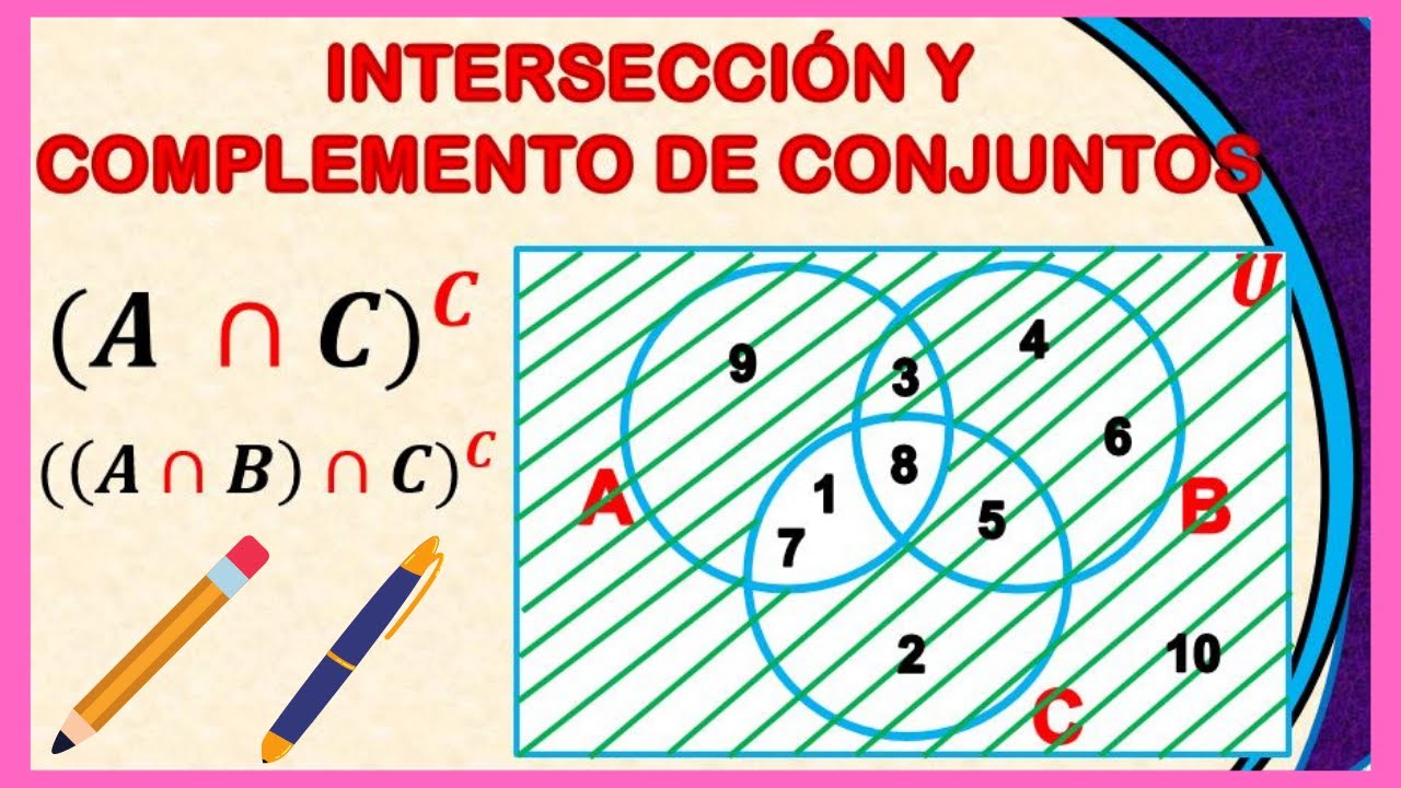 ✅ Intersección y Complemento de Conjuntos | Diagramas de Venn