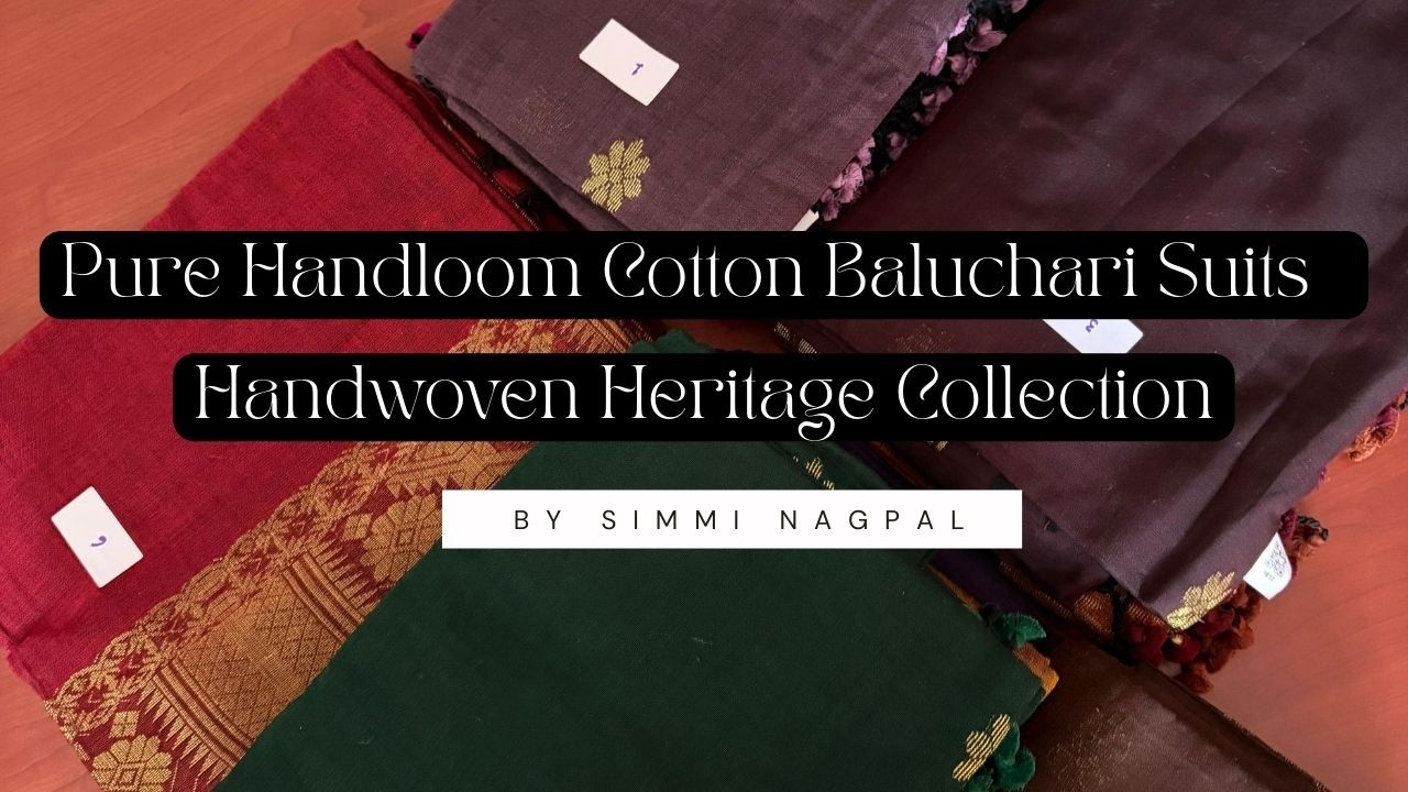 🔴 LIVE: Pure Handloom Cotton Baluchari Suits | Handwoven Heritage Collection