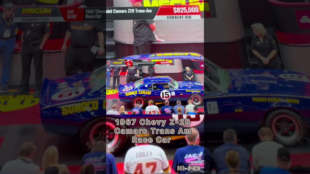 $900k 1967 Chevy Z-28 Camaro Trans Am Sunoco Race Car #camaro #chevrolet #camaroz28