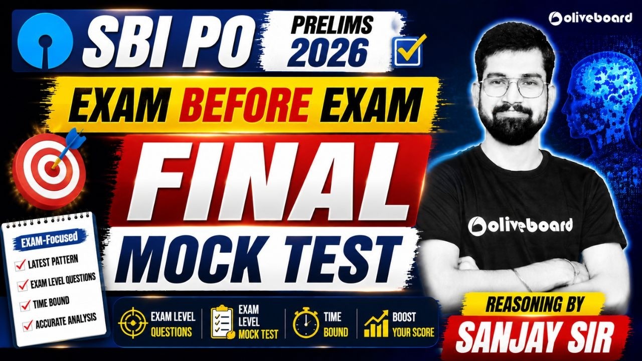 SBI PO Reasoning Mock Test 2026 | Exam Before Exam 🔥 | Sanjay Sir | Oliveboard