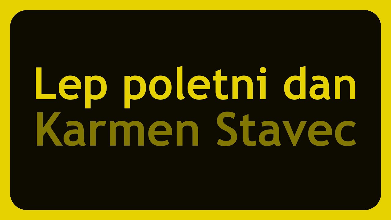 Karmen Stavec - Lep poletni dan (Karaoke)