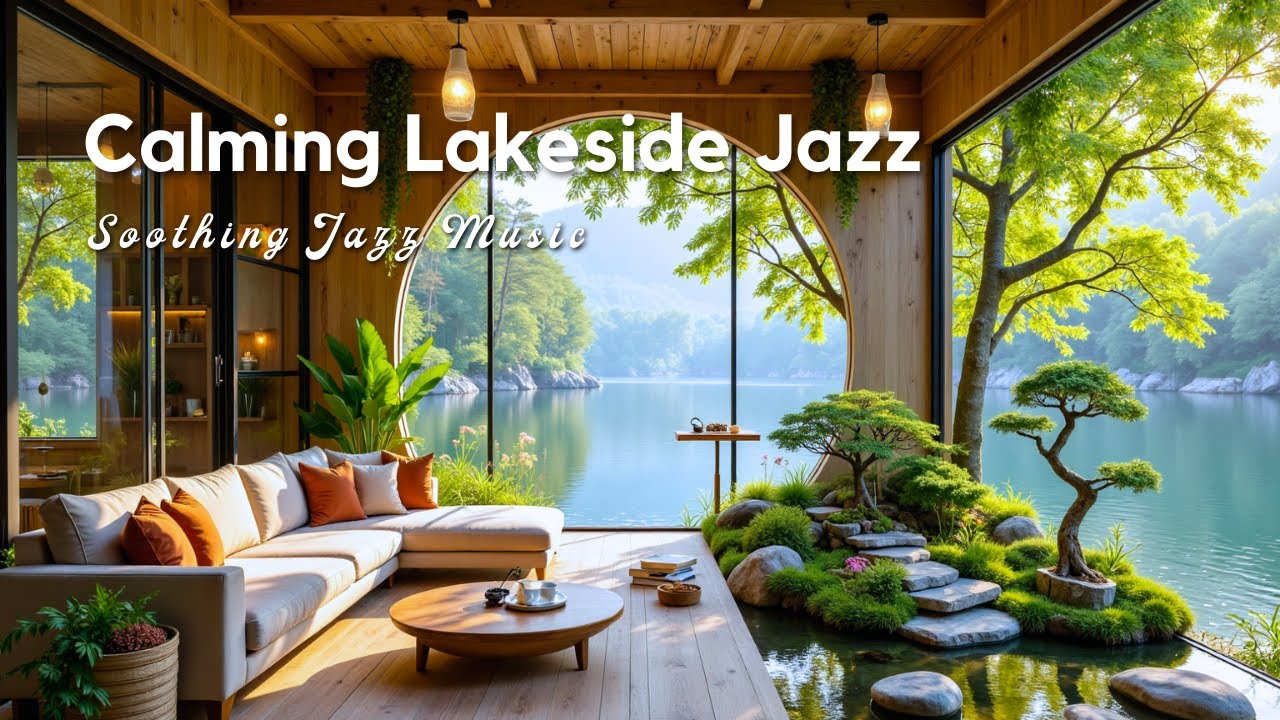 Calming Lakeside Jazz   Soothing Jazz Music in Indoor for Nature Therapy & Peace