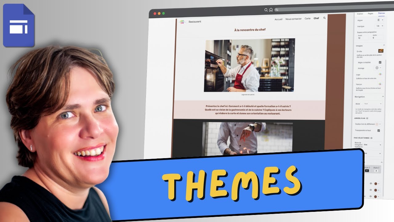 Mets un Google Sites à tes couleurs avec les thèmes !