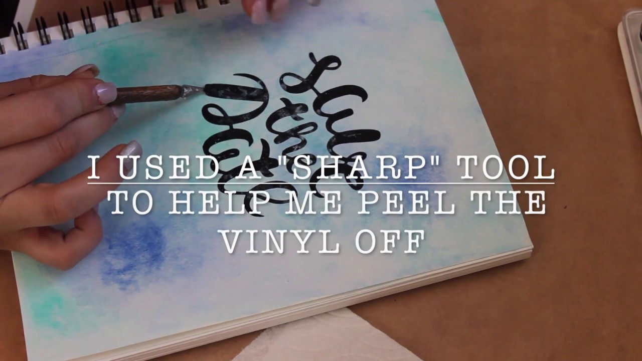 Easy Watercolor painting background with white lettering