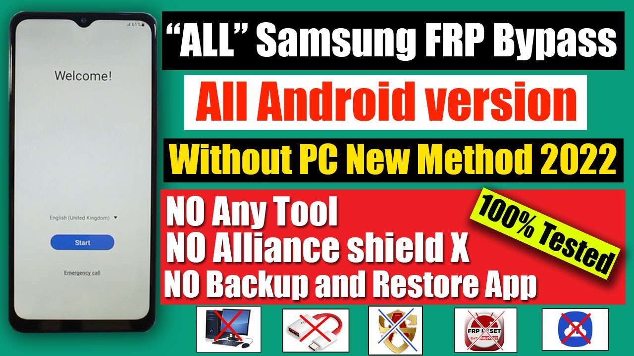 Samsung FRP Bypass Any Android Version Without Pc New Method 2022