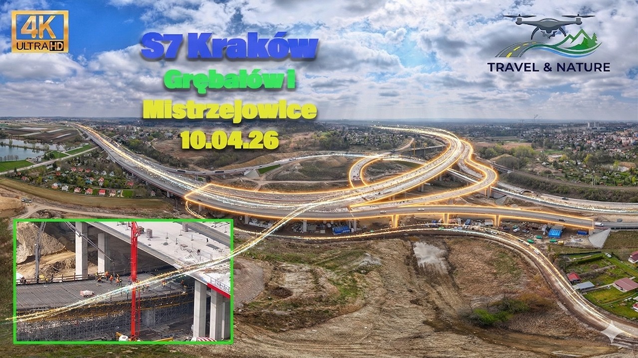 Budowa #S7 #Widoma #Krak&oacute;w Węzeł Mistrzejowice i Grębał&oacute;w Przejazd z komentarzem Wkr&oacute;tce więcej