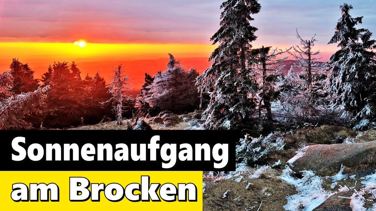 Sonnenaufgang am Brocken im Harz  - eine E-Bike-Tour auf Norddeutschlands höchste Erhebung