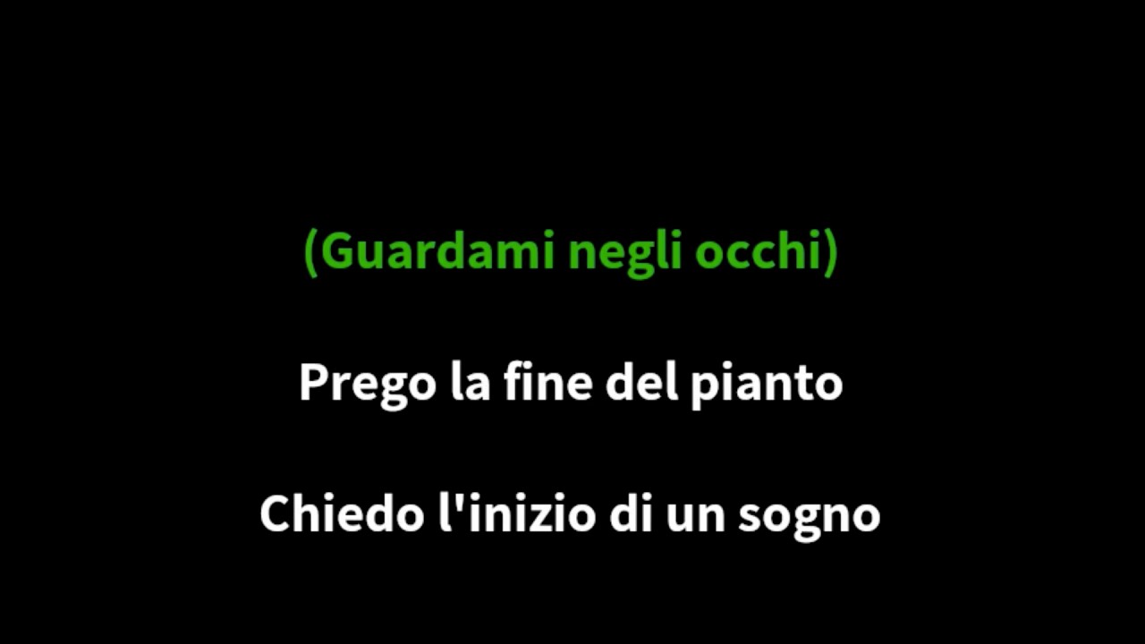 PAOLO MENEGUZZI - GUARDAMI NEGLI OCCHI (Karaoke)