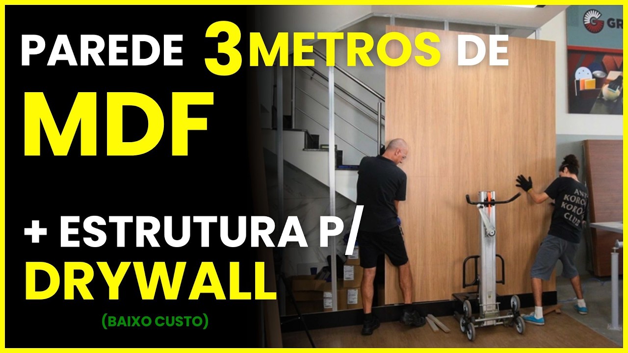 🔨 Como Fazer uma Parede de MDF com Estrutura Drywall e Baixo Custo | Passo a Passo Completo