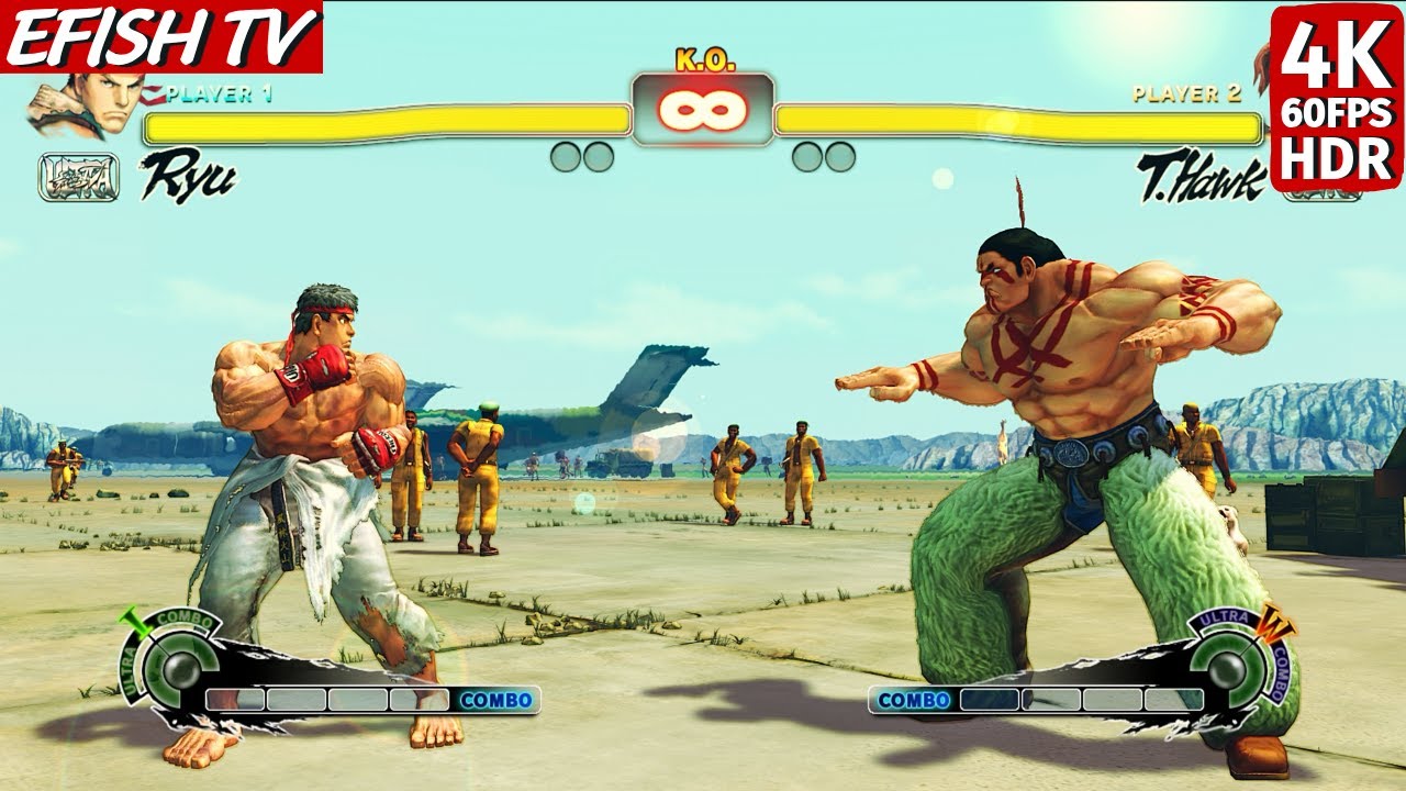 Ryu vs T. Hawk (Hardest AI) - Ultra Street Fighter IV