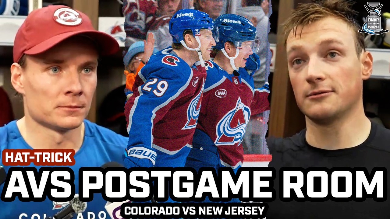Cale Makar & Avs Room HAPPY After Victor Olofsson Hat-Trick In 8-4 WIN vs Devils