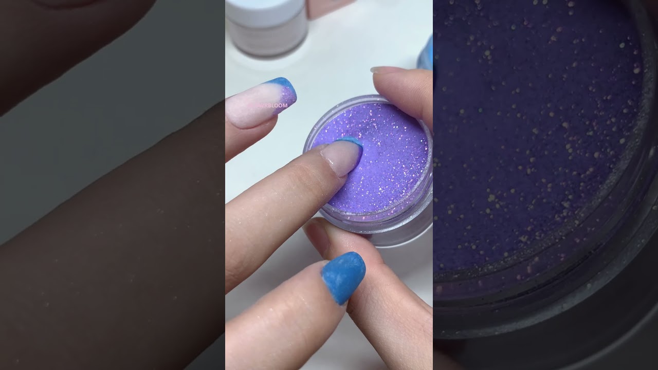 From deep ocean blue to twilight purple 🌊🌌 &mdash; this ombre nail design is everything!