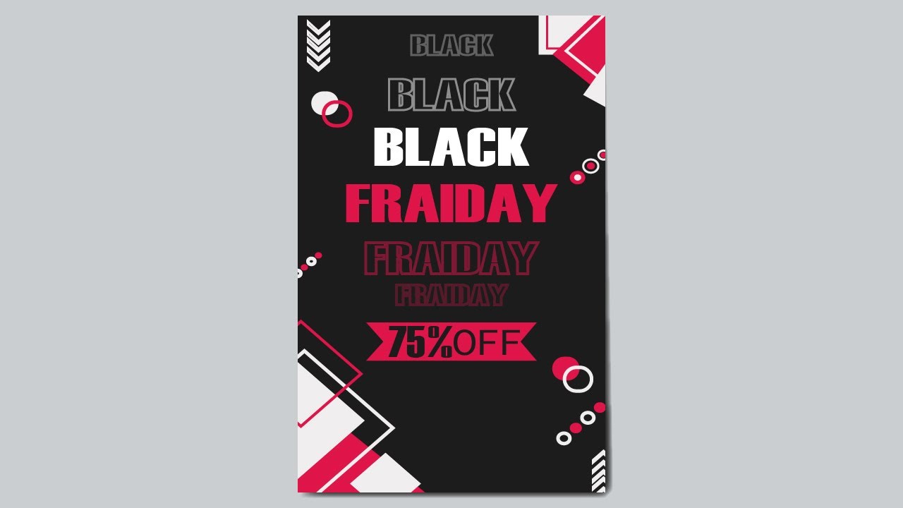 How to design a poster for black Friday in adobe illustrator