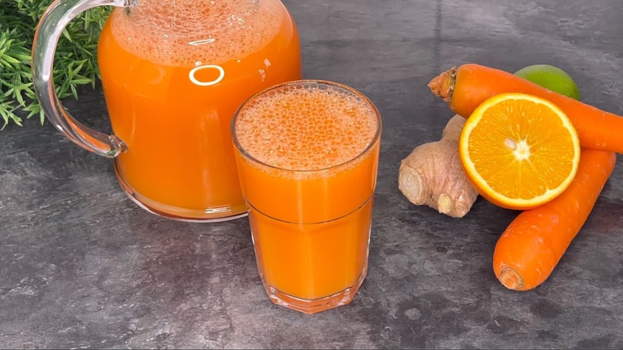 Carrot, Orange, Ginger & Lime Juice For Detox and Glowing Skin!